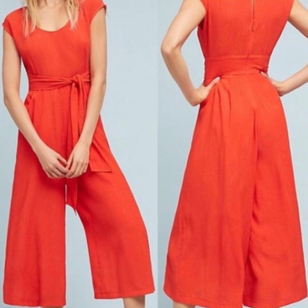 Anthropologie red/orange jumper